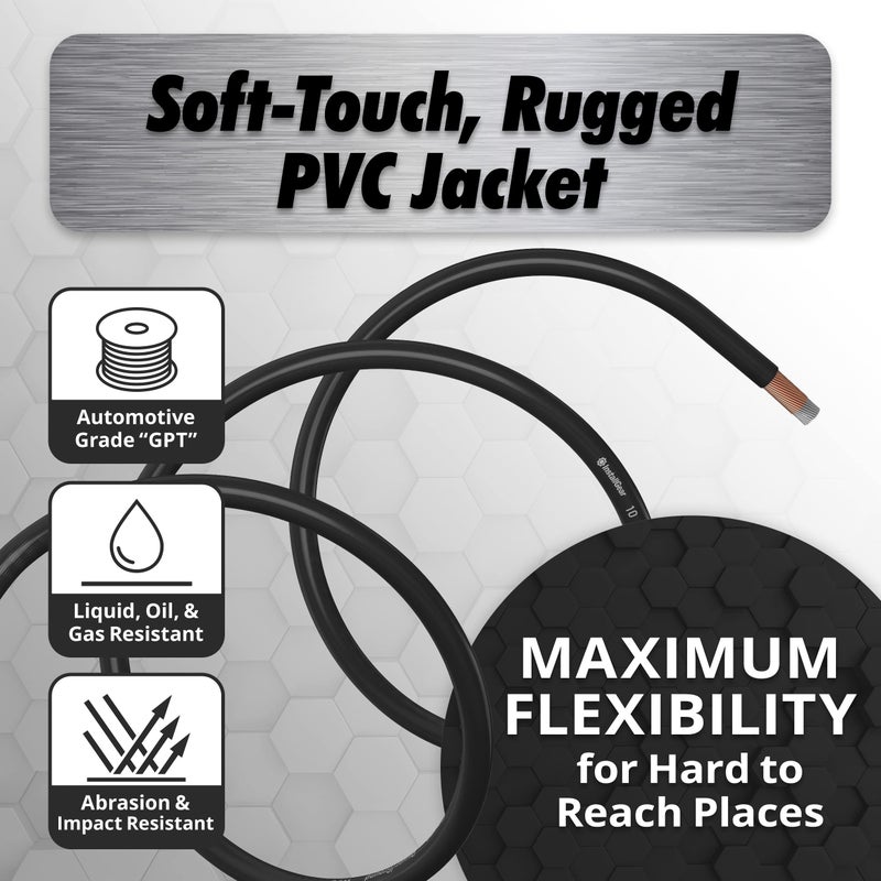 InstallGear 10 Gauge CAA Wire (25ft) - Primary Automotive Power & Ground Cable, Car Audio Speaker & RV Trailer Wiring - Image 5